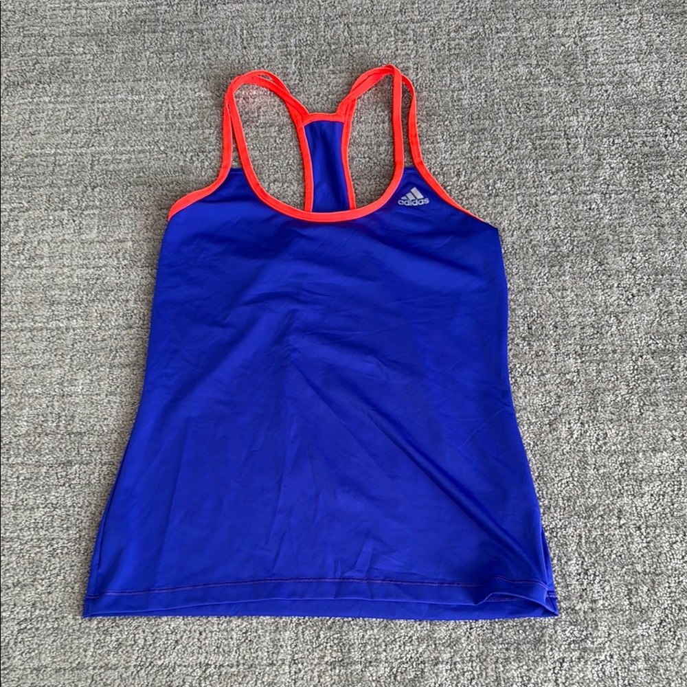 Adidas Women's Blue and Red Techfit Tank Top